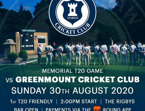 Memorial T20 Match- Sunday 30th August